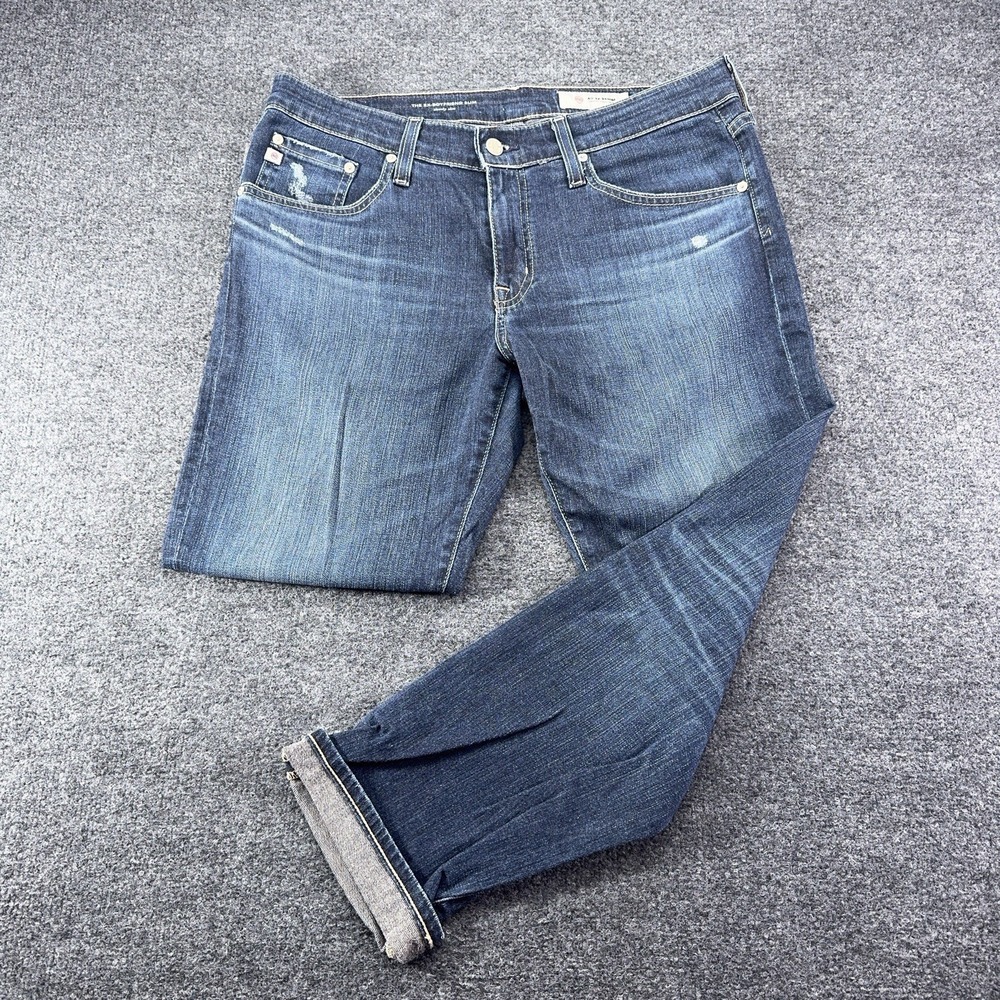 AG Adriano Goldschmied Ex-Boyfriend Slouchy Slim Jeans Raw Hem Women 29R